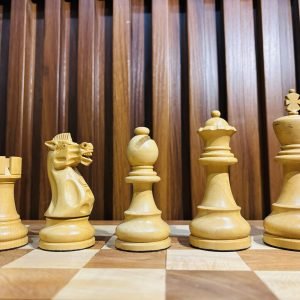 3.75" Classic Ebony & Maple Wooden Chess Set