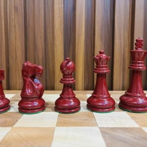 3.75" Staunton Black & Red Luxury weighted Chess Set